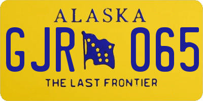 AK license plate GJR065