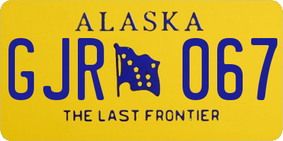 AK license plate GJR067