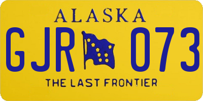 AK license plate GJR073