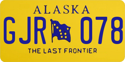 AK license plate GJR078