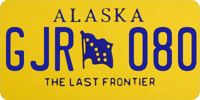 AK license plate GJR080