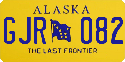AK license plate GJR082