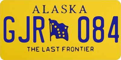 AK license plate GJR084