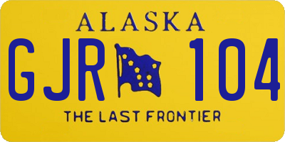 AK license plate GJR104
