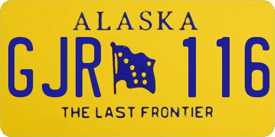 AK license plate GJR116