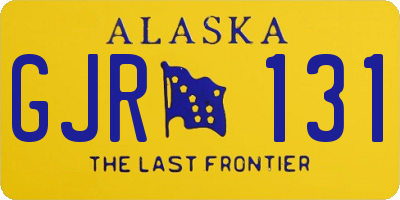 AK license plate GJR131