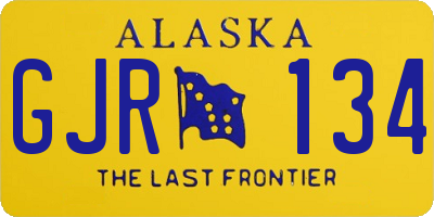 AK license plate GJR134