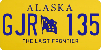 AK license plate GJR135