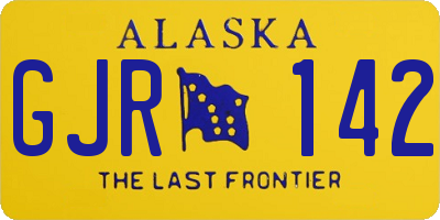 AK license plate GJR142
