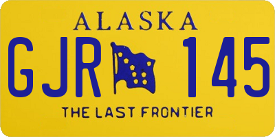 AK license plate GJR145
