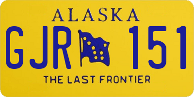 AK license plate GJR151