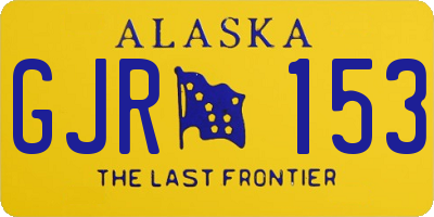 AK license plate GJR153