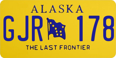 AK license plate GJR178