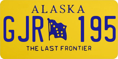 AK license plate GJR195