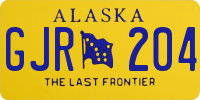 AK license plate GJR204