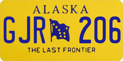 AK license plate GJR206