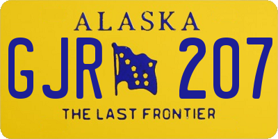 AK license plate GJR207