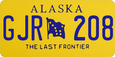 AK license plate GJR208