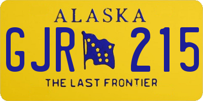 AK license plate GJR215