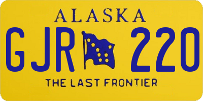 AK license plate GJR220