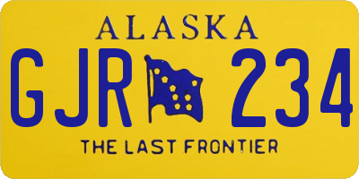 AK license plate GJR234
