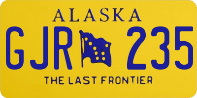 AK license plate GJR235