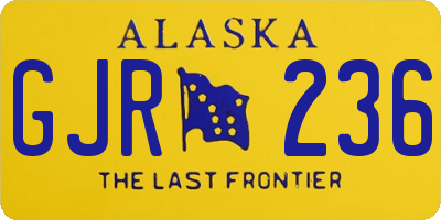 AK license plate GJR236