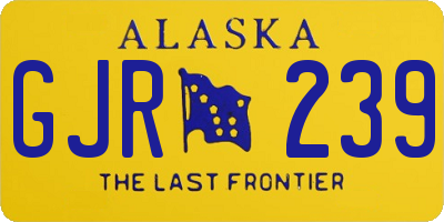 AK license plate GJR239