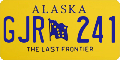 AK license plate GJR241