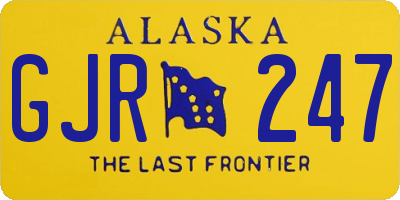 AK license plate GJR247