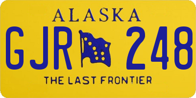 AK license plate GJR248