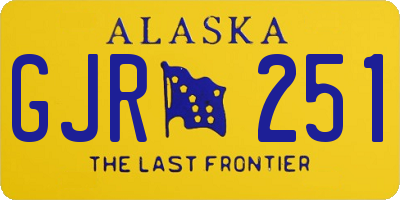 AK license plate GJR251