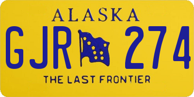 AK license plate GJR274
