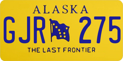 AK license plate GJR275