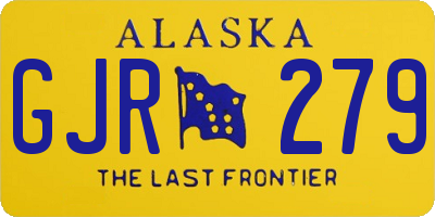 AK license plate GJR279