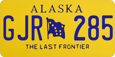 AK license plate GJR285