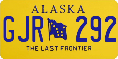 AK license plate GJR292