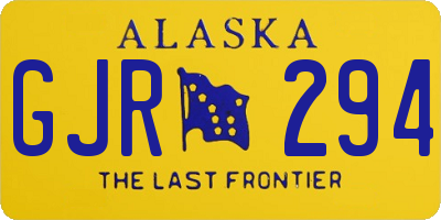 AK license plate GJR294