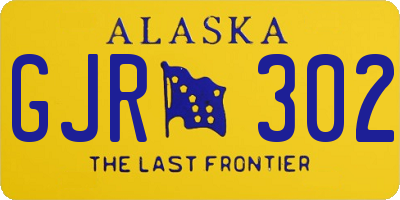 AK license plate GJR302