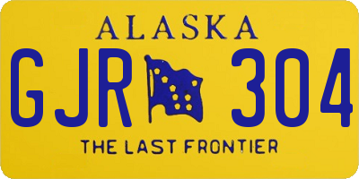 AK license plate GJR304