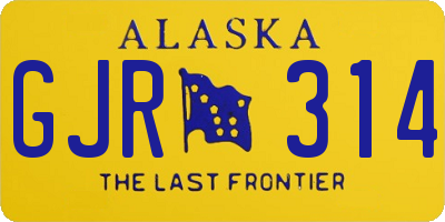 AK license plate GJR314
