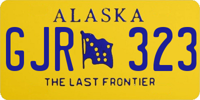 AK license plate GJR323