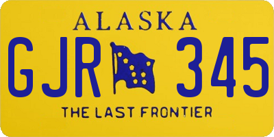 AK license plate GJR345