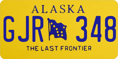 AK license plate GJR348