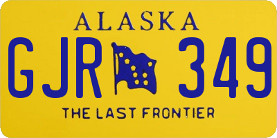 AK license plate GJR349