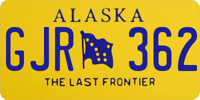 AK license plate GJR362