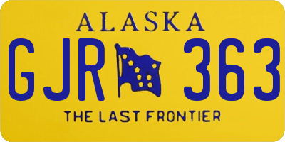 AK license plate GJR363