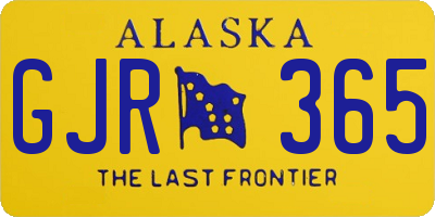 AK license plate GJR365