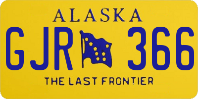 AK license plate GJR366