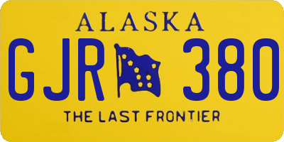 AK license plate GJR380